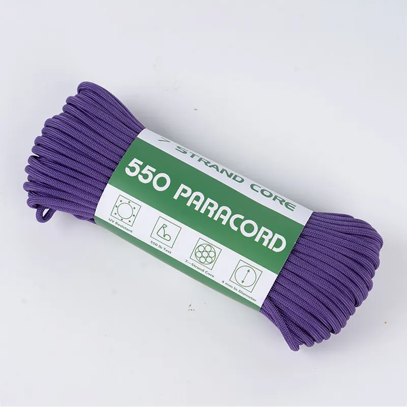 7 kiuduga südamikuga 4 mm täispurpurne 550 polüester Paracord